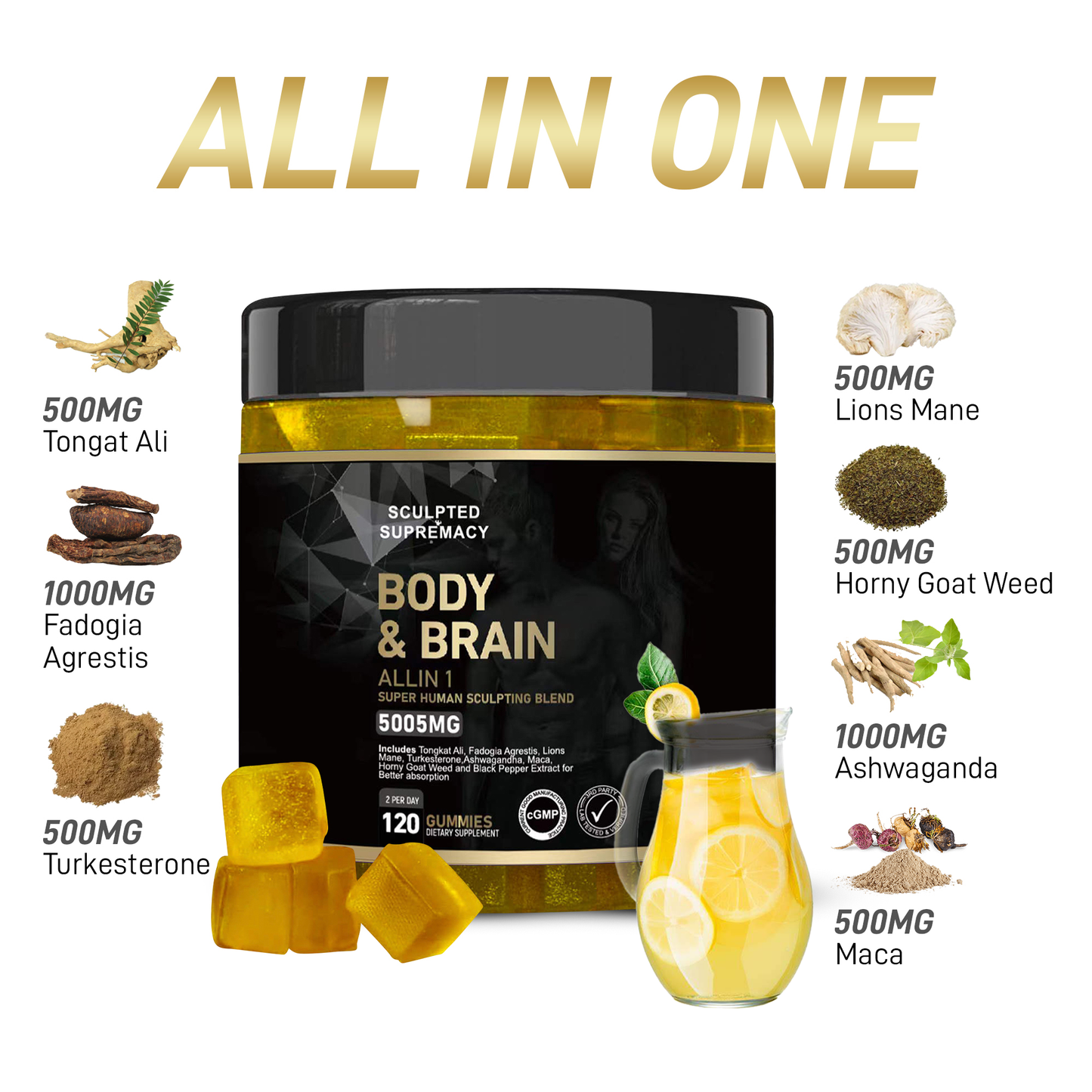 Sculpted Supremacy's: Body & Brain ALL IN ONE Super Blend (2 Months Supply!)